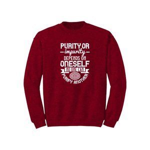 Sweat-shirt en mélange de coton avec des thèmes de bouddha imprimés Style décontracté 12 options de couleur 260-280 Placement de conception personnalisable GSM lourd - Product Image 1