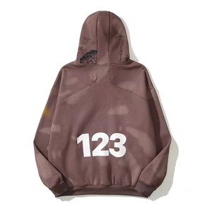 Sudaderas con capucha de algodón de alta calidad 380Gsm para hombre, venta al por mayor, sudaderas con capucha DTG con hombros caídos, ropa de calle lavada con ácido para invierno - Product Image 4