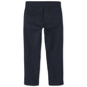 2-Pack Blue Stretch Skinny Chino Pants for <b>Boys</b> School Uniforms - Product Image 1