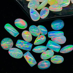 Lot de formes mélangées d'opale éthiopienne naturelle Multi Flashy Welo Opal Gemstone - Product Image 2