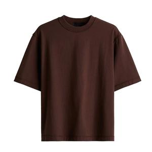 Camisetas transpirables 100% de algodón con cuello redondo para hombre, camisas de alta calidad, camisetas de Color marrón - Product Image 1