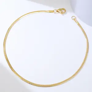 Brazalete de Cadena Espiga de Oro Sólido, Estilo Clásico, Brazalete de Cadena Espiga de Oro Sólido Auténtico - Product Image 1