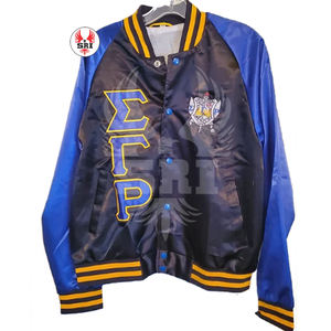 Sigma Gamma Sorority Mujer Bordado Mujer Chaqueta de satén | Sorority Bordado Señoras Custom Greek Letters Satin Bomber Jacket - Product Image 3