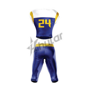Vente en gros de maillots de football américain personnalisés de haute qualité pour hommes et enfants, ensemble OEM de sublimation avec élasthanne et logo - Product Image 6