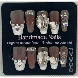 Unghie artificiali per il giorno del matrimonio, taglia grande - Product Image 1