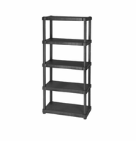 Étagères de rangement verticales robustes de fabrication italienne, pour intérieur/extérieur, en polypropylène recyclé, résistantes aux intempéries, pour garage