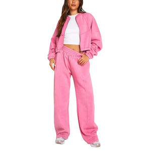 Chándal transpirable y ligero Premium para mujer 100% algodón lavado con ácido/chándal ligero en blanco personalizado para mujer lavado con ácido - Product Image 1