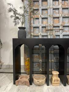 Table console en bois avec arche au design moderne de haute qualité décoration unique pour maison villa appartement bar meubles anciens style - Product Image 3