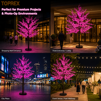 TOPREX IP65 Outdoor LED Künstlicher Kirschbaum Licht 2,5m Rosa Blütenlampe für Andere Festbeleuchtung Weihnachtsdekoration