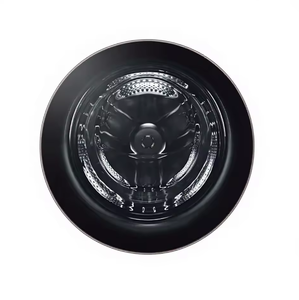 ORIGINAL HIGH QUALITY Side-by-Side on Side Kick Pedestals <b>Front</b> <b>Load</b> <b>Washer</b> and Dryer Set in Black Steel - Product Image 3