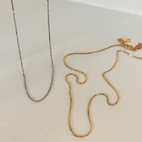Bijoux personnalisés minimalistes en acier inoxydable, plaqués or 18 carats, collier chaîne imperméable, bijoux tendance pour femmes