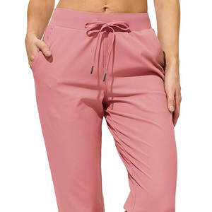 กางเกงวอร์มทรงสลิมฟิตสำหรับผู้หญิงยืดได้4ทางสำหรับฤดูหนาวกางเกงวอร์มน้ำหนักเบามีเชือกรูดและกางเกงวอร์ม - Product Image 6