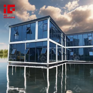 2 층 유리 벽 및 문 분리형 이동식 컨테이너 사무실 집 호텔 클리닉 직원 기숙사 막사 - Product Image 4