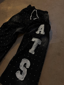 Sudadera con capucha con cremallera recortada con apliques de parche desgastados lavados con ácido Vintage de peso pesado personalizado - Product Image 4