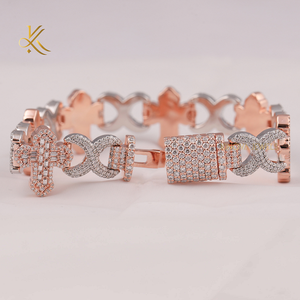 Chain and Link <b>Bracelets</b> 14KT Solid Gold Simple Elegant Trendy Jewelry for <b>Men</b> and Women Gift - Product Image 2