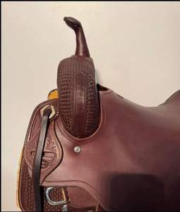 Selle en cuir de style occidental faite à la main de haute qualité avec siège profond pour une utilisation sur sentier et ranch de fournisseur indien - Product Image 2