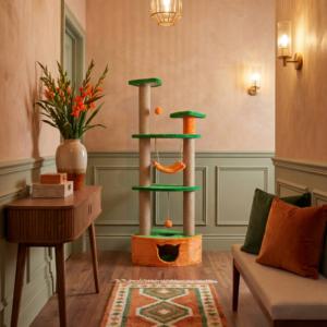 Poste rascador de esquina Amistar de alta calidad con columpio para gatos de todos los tamaños - Product Image 1