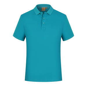 เสื้อโปโลผู้ชายผ้าคอตตอนออร์แกนิค 100% แบบเรียบ สีพื้น สำหรับใส่ลำลอง เล่นกีฬา แขนสั้น แบบถัก ซับลิเมชั่น ขายส่ง - Product Image 2