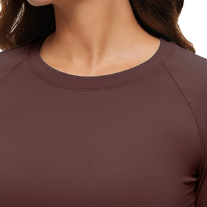 Qualité supérieure Femmes Casual Fitness T-shirts à manches longues Séchage rapide Polyester Personnalisé OEM Plus Size T-Shirt Broderie Décoration - Product Image 3