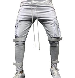 Pantalones deportivos de alta calidad para hombre, ropa de deporte de algodón, ajustados, de marca, precio barato - Product Image 5