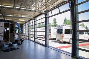 Puerta de Garaje y Portón de Vidrio <span class=keywords><strong>Seccional</strong></span> Plegable Moderna de Nuevo Diseño, Impermeable y Resistente al Viento para Casa/Villa - Product Image 4