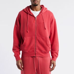 Pull en polaire épais, hiver, chaud, décontracté, coton, streetwear, pull à manches longues avec capuche, sweat-shirts unis pour hommes - Product Image 1