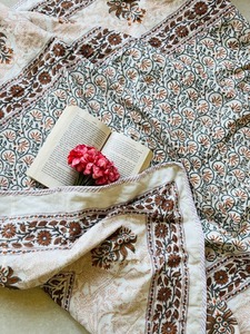 Produit chaud couvertures jette indien traditionnel main bloc imprimé doux coton Voile double taille Dohar à vendre - Product Image 4