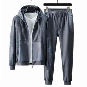 Conjunto Deportivo de 2 Piezas para Hombre, Sudadera con Capucha y Cremallera, Pantalones Deportivos, Estampado de Moda Factory 2026, Estilo Casual para Fitness - Product Image 2