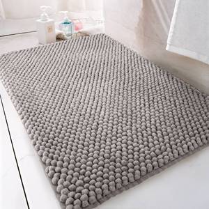 พรมห้องน้ำไมโครไฟเบอร์สีเทาสับปะรดกันลื่น ซักได้ ขนาด 50x80 ซม. - Product Image 2