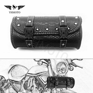 Pour Harley V Night Rod Electra Touring électrique pièces de moto universelles guidon en cuir avant pochette à outils boîte de sac étendue - Product Image 6