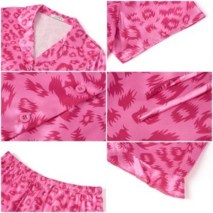 ชุดนอนผูกโบว์ลายหัวใจเซ็กซี่สำหรับฤดูร้อนชุดนอนของผู้หญิงเสื้อเอวลอยสวมใส่สบายและกางเกงขาสั้น - Product Image 6