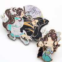 Pin Enamel Kustom Desain Lucu Grosir, Pin Enamel Keras Anime Cetak UV