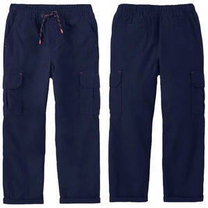 Wholesale Drawstring Unisex Stylish Streetwear Loose Fit Button Side 6 Pocket <b>Baggy</b> <b>Cargo</b> Pants Pull on Lined <b>Cargo</b> Pants - Product Image 1