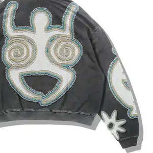 Kivotech OEM Sweat à capuche surdimensionné à épaules tombantes pour hommes 100% coton avec broderie et broderie de logo personnalisé - Product Image 4