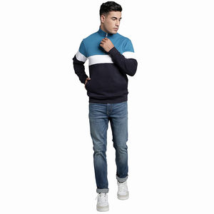 Sweat-shirts d'hiver en polaire à demi-zip pour hommes de qualité tendance classique - Robustes, écologiques, respirants, 100% coton - Product Image 5