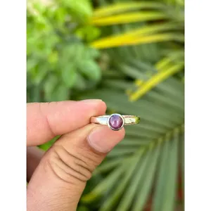 925 Silver Natural Star <b>Ruby</b> <b>Ring</b> Fine Jewelry <b>for</b> <b>Men</b> Rhodium Plated Gemstone <b>Ring</b> with Cut Stone <b>Men's</b> <b>Ring</b> <b>for</b> Everyday Wear - Product Image 2