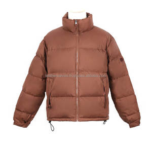 Recién llegado, chaqueta acolchada de burbujas con logotipo personalizado para hombre, chaqueta acolchada extragrande con cremallera de manga larga de invierno para hombre - Product Image 4