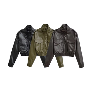 แจ็คเก็ตกันลมสำหรับผู้หญิง, เสื้อกันลมมีซิประบายอากาศได้ดีสไตล์สั้นย้อนยุคเรียบง่ายใหม่ฤดูใบไม้ร่วง2025 - Product Image 1