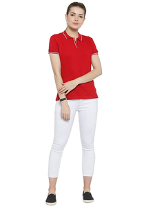 2025 dernier style polos pour femmes sur mesure bas quantité minimale de commande polos pour femmes couleur unie - Product Image 5