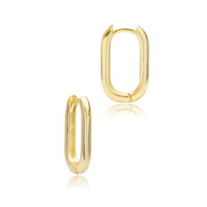 Pendientes de aro ovalados lisos delicados de moda todos los días al por mayor turco hecho a mano 925 joyería fina de plata esterlina - Product Image 4