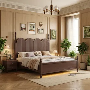 เตียงนอนไม้แอชสไตล์นอร์ดิกแบบเรียบง่าย - Product Image 4