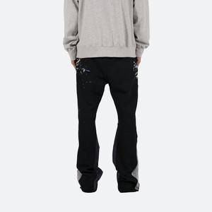 ขายร้อนแฟชั่นโลโก้ที่กําหนดเองพัฟพิมพ์ผ้าฝ้ายผู้ชายกางเกงกางเกงStreetwear Hip Hopผ้าฝ้ายดิบHem Flared Sweatpants - Product Image 5