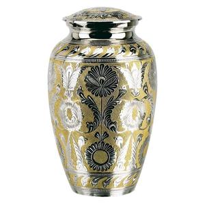 Turquoise Floral Engrave Band Cremation Urns Best Selling <b>Large</b> Red Fire Humans Cremation Urn For memorial Ashes Made In India - Product Image 4