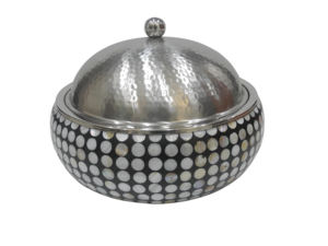 Marmite décorative faite à la main en acier inoxydable en bois écologique allant au lave-vaisselle marmite double de finition personnalisée de qualité supérieure - Product Image 4