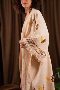 Vente en gros de tissu Kimono pour la saison estivale Veste Kimono pour femmes personnalisée légère et ouverte sur le devant Beau motif de couverture de plage - Product Image 4