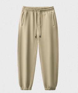 Vente en gros 2025 Streetwear Pantalon de survêtement ample à jambes larges Pantalon de survêtement uni 100% coton pour hommes Pantalon de survêtement gris en coton pour hommes - Product Image 4