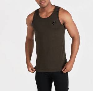 Débardeur de gymnastique sans manches pour hommes, gilet de sport respirant en maille extensible à séchage rapide avec badge, décoration, entraînement essentiel - Product Image 5
