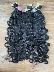 เทปต่อผมมนุษย์แบบเทปต่อผมมนุษย์ผมคนแท้หยิกเป็นลอน - Product Image 2