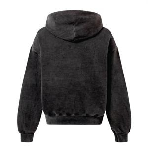 Sudadera con capucha lavada con ácido para hombre hecha a medida al por mayor con impresión de logotipo de diseño personalizado sudadera básica transpirable de secado rápido - Product Image 2