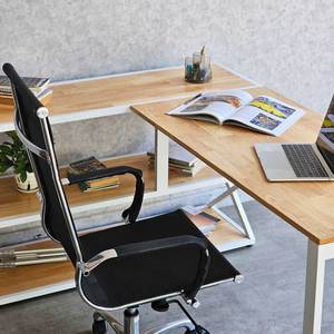 Contemporary L-Shaped Corner Desk and Chair Combo CB68201 for Home <b>Office</b> or Bedroom Writing <b>Computer</b> Table - Product Image 5